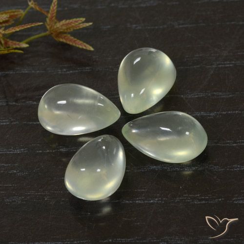 9.91ctw Натуральный Light Green  пренит, Форма груши, Прозрачный