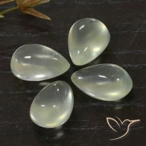 9.91 карата, натуральный Light Green  пренит, Форма груши, Прозрачный
