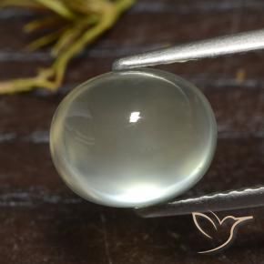 3.56 карата, натуральный Medium Green  пренит, Овал, Прозрачный