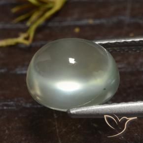 3.56 карата, натуральный Medium Green  пренит, Овал, Прозрачный