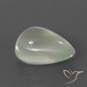 4.40 карата, натуральный Light Green  пренит, Форма груши, Полупрозрачный