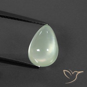2.97ct Натуральный Light Hazel Green    пренит, Форма груши, Полупрозрачный