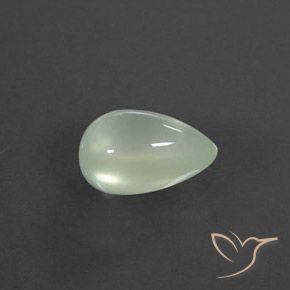 2.97 карата, натуральный Light Hazel Green    пренит, Форма груши, Полупрозрачный
