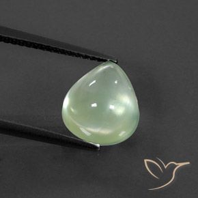 3.51ct Натуральный Pale Yellowish Green    пренит, Форма груши, Полупрозрачный