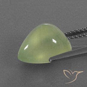 4.73 карата, натуральный Pale Pear Green  пренит, Форма груши, Полупрозрачный