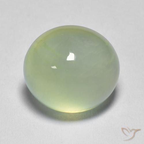 3.58 карата, натуральный Pale Pear Green  пренит, Овал, Прозрачный