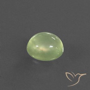 3.21 карата, натуральный Lime Green  пренит, Овал, Полупрозрачный