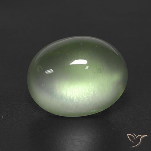 2.72 карата, натуральный Yellow Green  пренит, Овал, Прозрачный