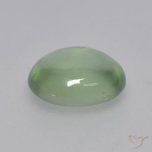 1.73 карата, натуральный Very Light Green  пренит, Овал, Прозрачный