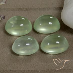 7.69 карата, натуральный Yellow Green  пренит, Овал, Прозрачный