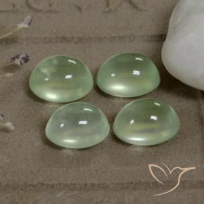 7.69 карата, натуральный Yellow Green  пренит, Овал, Прозрачный