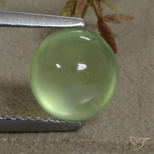 2.11ct Натуральный Medium Green  пренит, Овал, Прозрачный