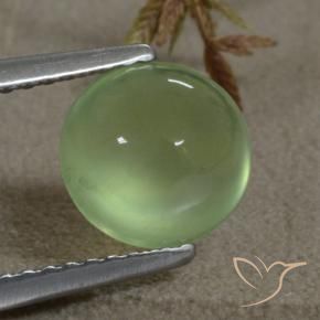 2.11 карата, натуральный Medium Green  пренит, Овал, Прозрачный