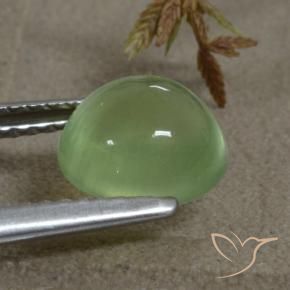 2.11 карата, натуральный Medium Green  пренит, Овал, Прозрачный