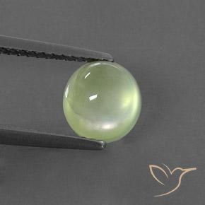 1.64ct Натуральный Светло-зеленый пренит, Овал, Полупрозрачный