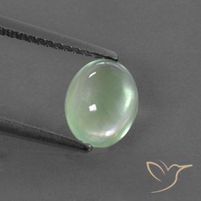 1.49ct Натуральный Очень светлый шалфейный зеленый пренит, Овал, Полупрозрачный