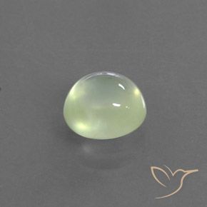 1.86 карата, натуральный Yellow Green  пренит, Овал, Полупрозрачный