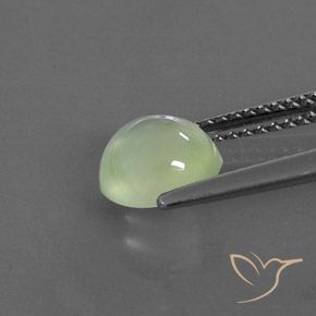 1.86 карата, натуральный Yellow Green  пренит, Овал, Полупрозрачный