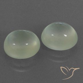 6.26 карата, натуральный Light Hazel Green    пренит, Овал, Полупрозрачный