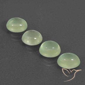 8.70ctw Натуральный Yellow Green  пренит, Овал, Полупрозрачный