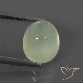4.44ct Натуральный Yellow Green  пренит, Овал, Полупрозрачный
