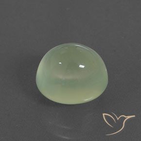 4.44 карата, натуральный Yellow Green  пренит, Овал, Полупрозрачный