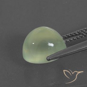 4.44 карата, натуральный Yellow Green  пренит, Овал, Полупрозрачный