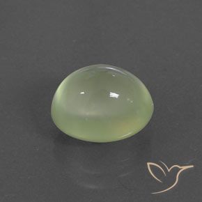 3.67 карата, натуральный Yellow Green  пренит, Овал, Полупрозрачный