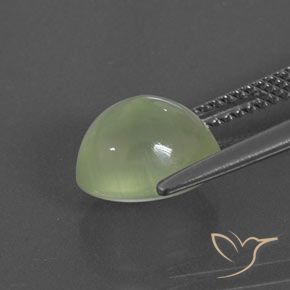 3.67 карата, натуральный Yellow Green  пренит, Овал, Полупрозрачный