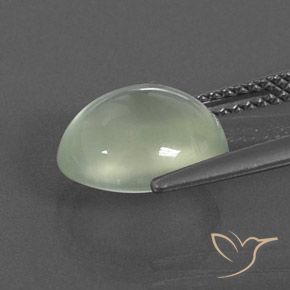 3.91 карата, натуральный Yellow Green  пренит, Овал, Полупрозрачный