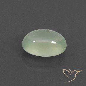 3.07 карата, натуральный Light Yellowish Green    пренит, Овал, Прозрачный