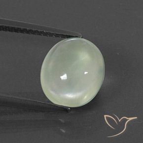 3.34ct Натуральный Серовато-зеленый пренит, Овал, Прозрачный