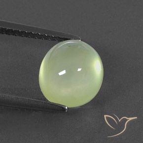 3.13ct Натуральный Yellow Green  пренит, Овал, Полупрозрачный