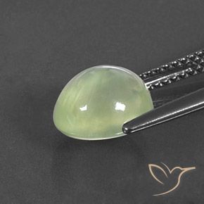 3.13 карата, натуральный Yellow Green  пренит, Овал, Полупрозрачный
