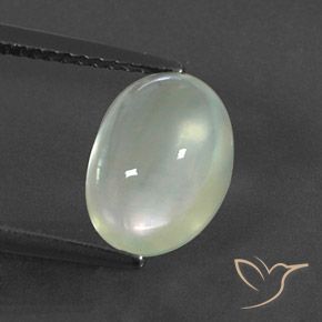2.95ct Натуральный Light Yellow Green  пренит, Овал, Прозрачный