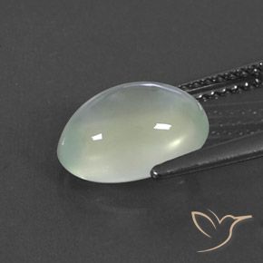2.95 карата, натуральный Light Yellow Green  пренит, Овал, Прозрачный