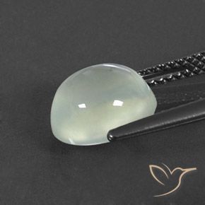 3.36 карата, натуральный Warm Green  пренит, Овал, Полупрозрачный