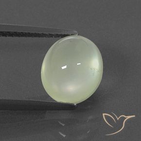 3.04ct Натуральный Warm Green     пренит, Овал, Полупрозрачный
