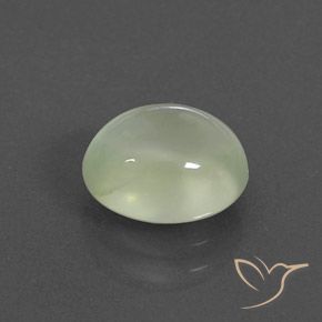 2.60 карата, натуральный Medium Green  пренит, Овал, Полупрозрачный
