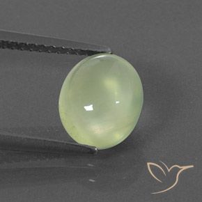 2.40ct Натуральный Pale Pear Green  пренит, Овал, Полупрозрачный