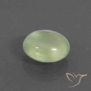 2.40 карата, натуральный Pale Pear Green  пренит, Овал, Полупрозрачный