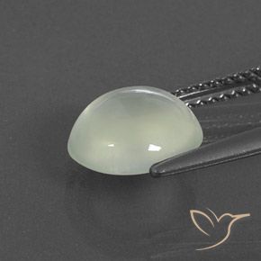 2.83 карата, натуральный Warm Light Green  пренит, Овал, Полупрозрачный