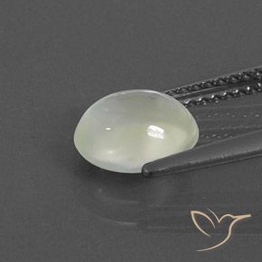 1.70 карата, натуральный Light Green  пренит, Овал, Прозрачный