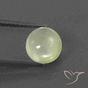 1.84ct Натуральный Olive Green  пренит, Овал, Прозрачный