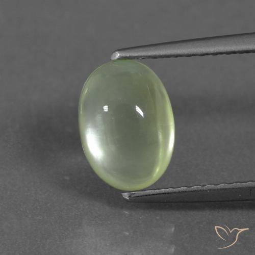 1.69ct Натуральный Medium Green  пренит, Овал, Прозрачный