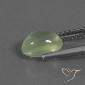 1.69 карата, натуральный Medium Green  пренит, Овал, Прозрачный
