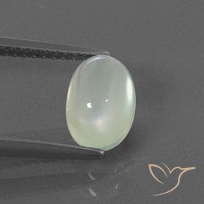 1.98ct Натуральный Светло-зеленый пренит, Овал, Полупрозрачный