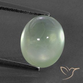 4.09ct Натуральный Very Light Green  пренит, Овал, Полупрозрачный