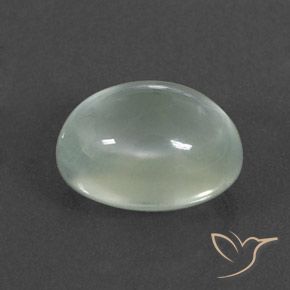 2.22 карата, натуральный Very Light Green  пренит, Овал, Полупрозрачный