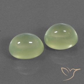 4.75 карата, натуральный Yellow Green  пренит, Овал, Полупрозрачный